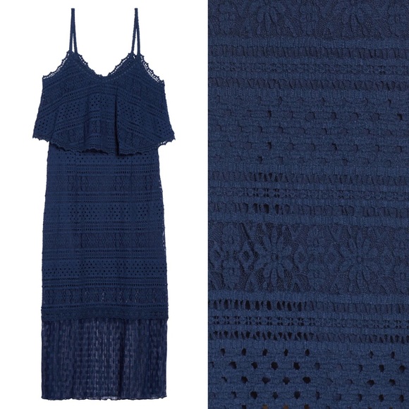 ๐๐ Foxiedox แฆ Strappy Lace Midi Dress แฆ Midnite - Picture 8 of 8